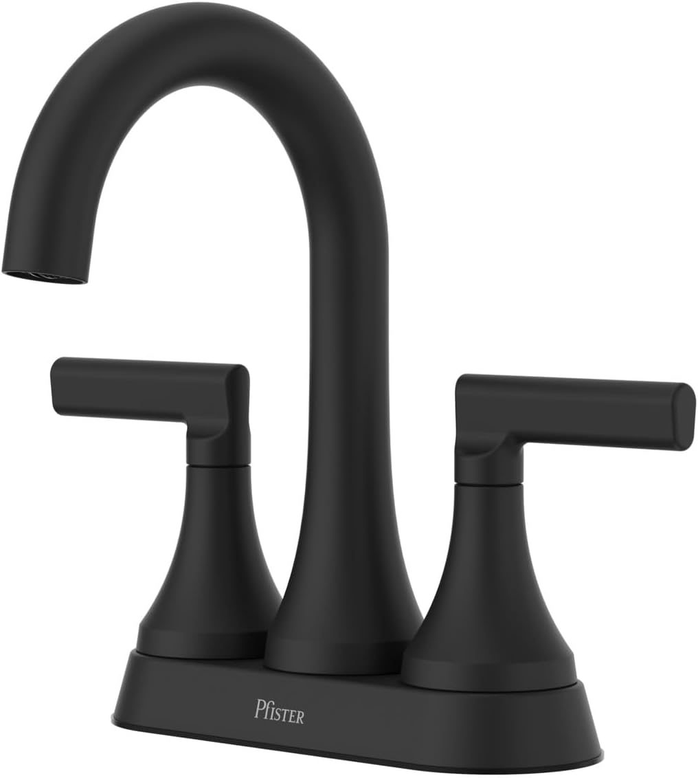 Pfister Vedra Bathroom Sink Faucet, 4-Inch Centerset, 2-Handle, 3-Hole, NSF Certified, Spot Defense Brushed Nickel Finish, LF048VEDGS