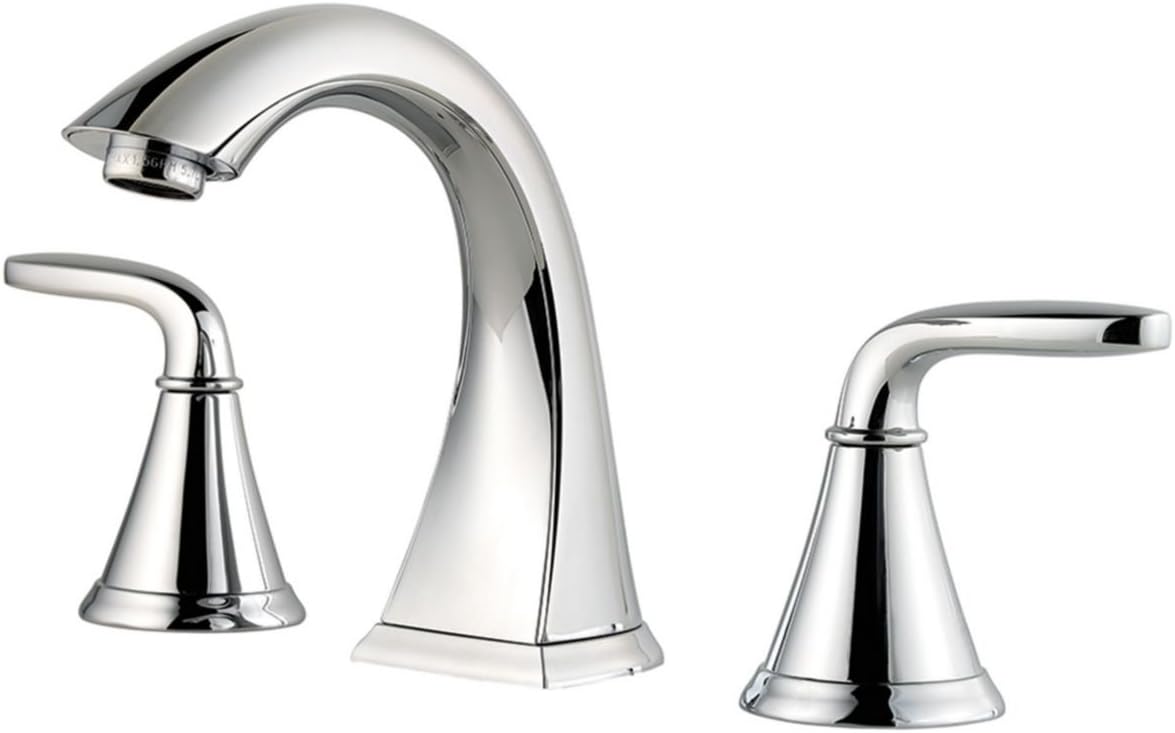 Pfister Pasadena Bathroom Sink Faucet, 8-Inch Widespread, 2-Handle, 3-Hole, Brushed Nickel Finish, LF049PDKK
