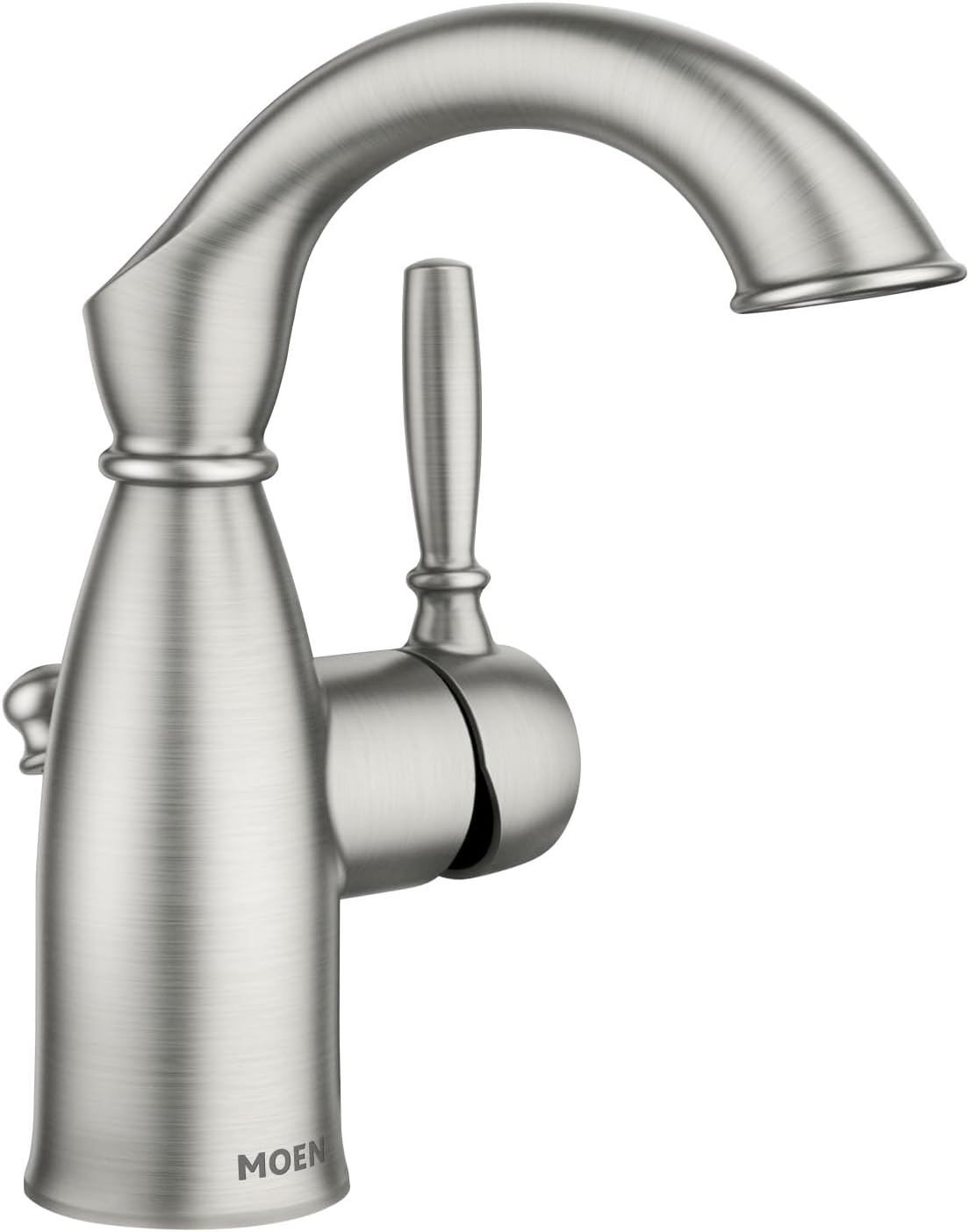 Moen Sarona Mediterranean Bronze One-Handle Single Hole Rustic Farmhouse Bathroom Faucet with Optional Deckplate, Traditional Bathroom Sink Faucet and Drain Assembly, 84144BRB