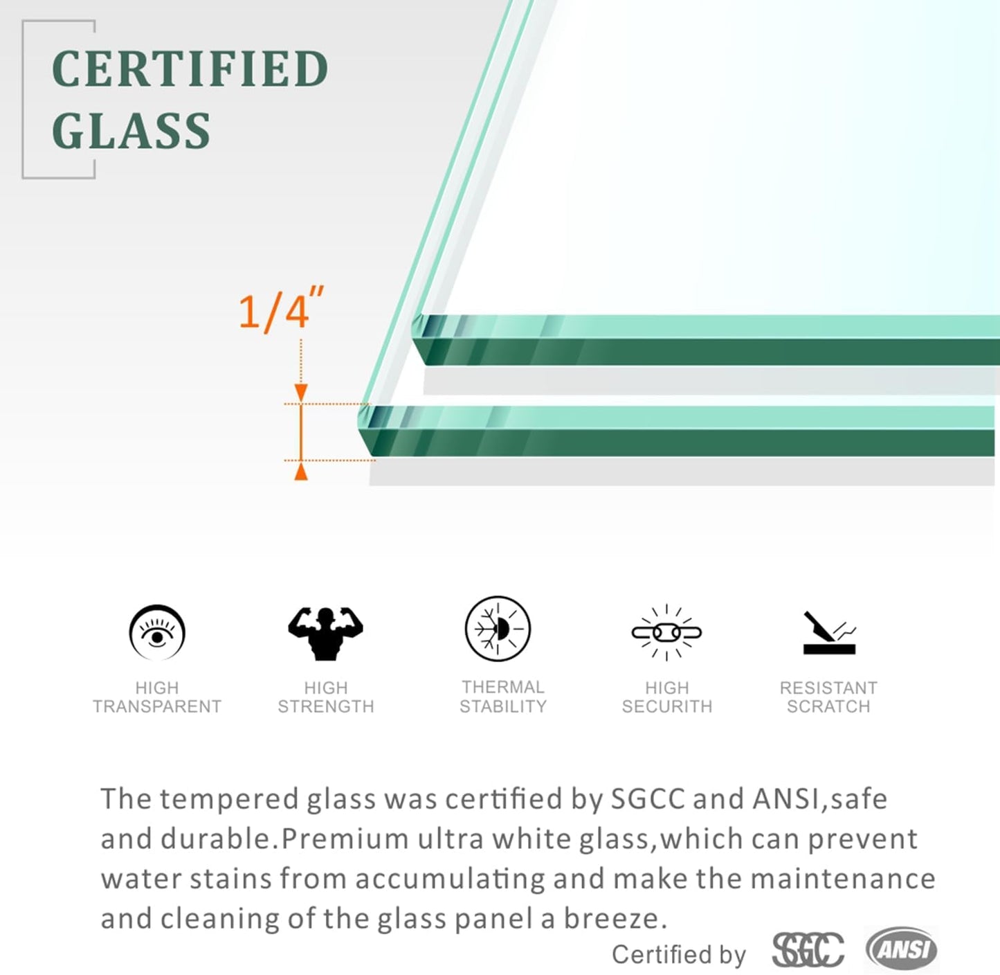 Bathtub Shower Door,56-60 inch W x 57 inch H Bypass Double Sliding Bath Tub Glass Shower Door,Semi-Frameless SGCC/ANSI Certified 1/4 inch Clear Tempered Glass,Matte Black Stainless Steel Handles