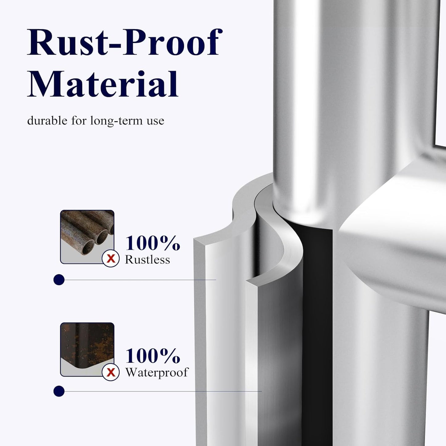 Kitsure Toilet Paper Holder Free Standing – Rustproof Metal Toilet Paper Stand for 4 Rolls with Anti-Slip Base and Shelf for Phone & Small Items, Bathroom Organizers and Storage, Large, Silver