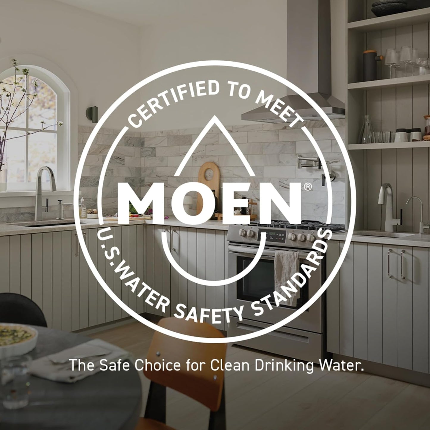 Moen Beric Chrome Modern One-Handle Single Hole Bathroom Faucet with Drain Assembly and Optional Deckplate for your Bath Sink, 84774