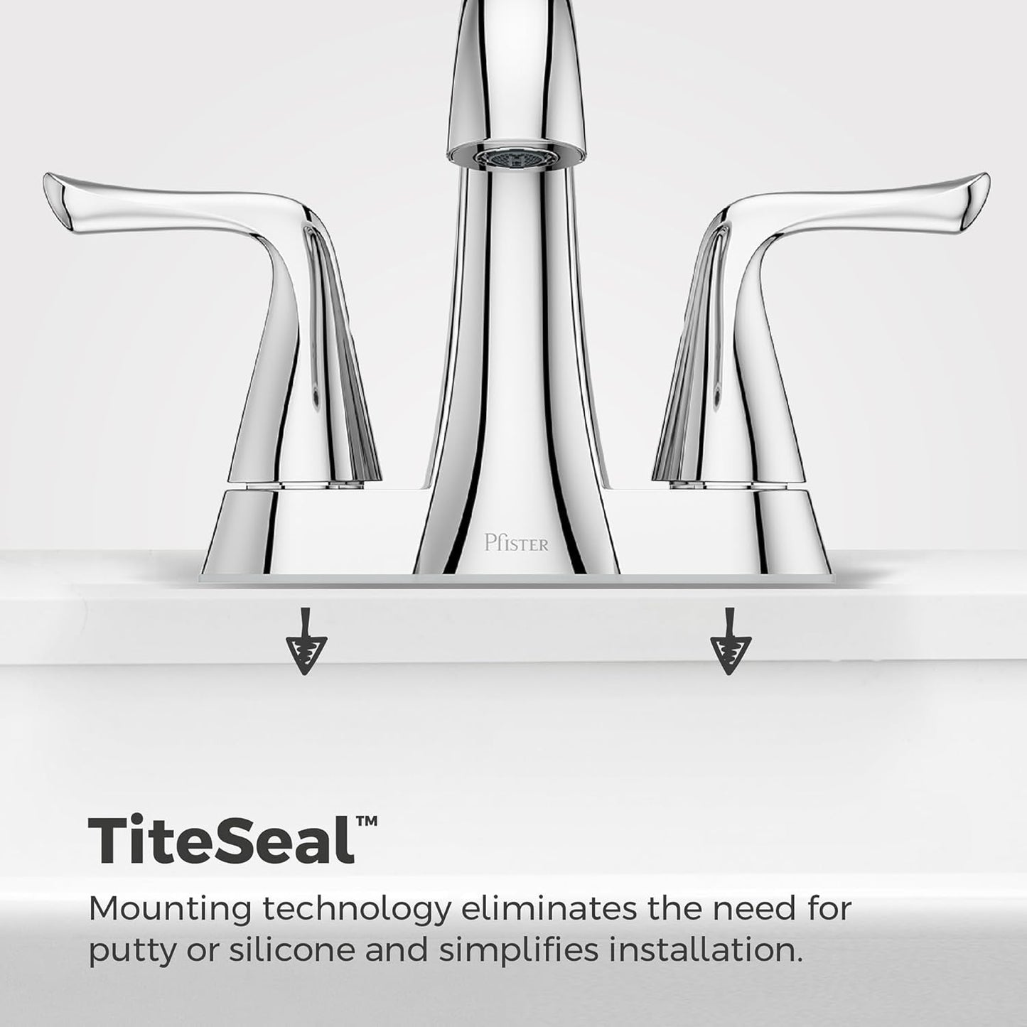 Pfister Willa Bathroom Sink Faucet, 4-Inch Centerset, 2-Handle, 3-Hole, NSF Certified, Polished Chrome Finish, LF048MALCC