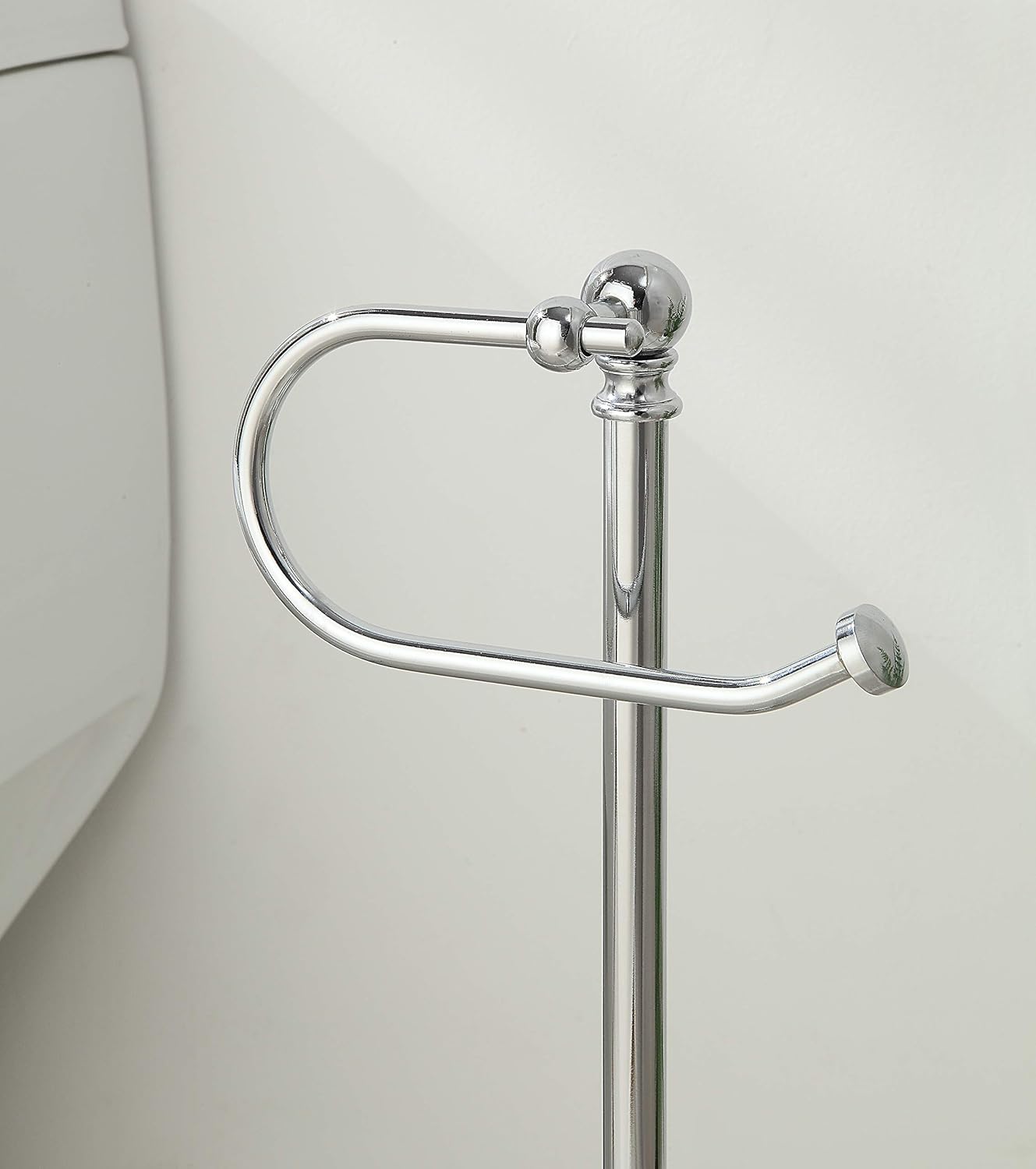 SunnyPoint Classic Bathroom Free Standing Toilet Tissue Paper Roll Holder Stand