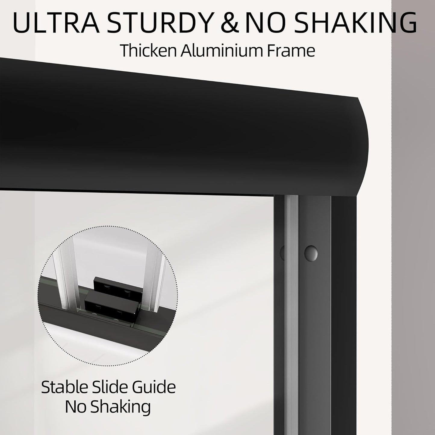 GETPRO Shower Door for Tub 56-60 in. W x 62 in. H Semi-Frameless Tub Door for Shower, Double Sliding Bypass Bath Tub Shower Glass Doors with 5/16 inch Tempered Glass Matte Black