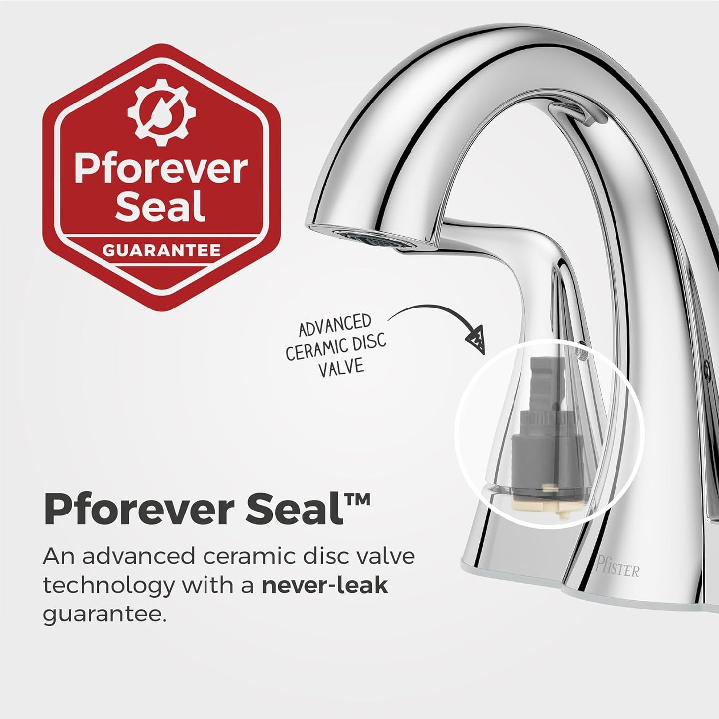 Pfister Willa Bathroom Sink Faucet, 4-Inch Centerset, 2-Handle, 3-Hole, NSF Certified, Polished Chrome Finish, LF048MALCC