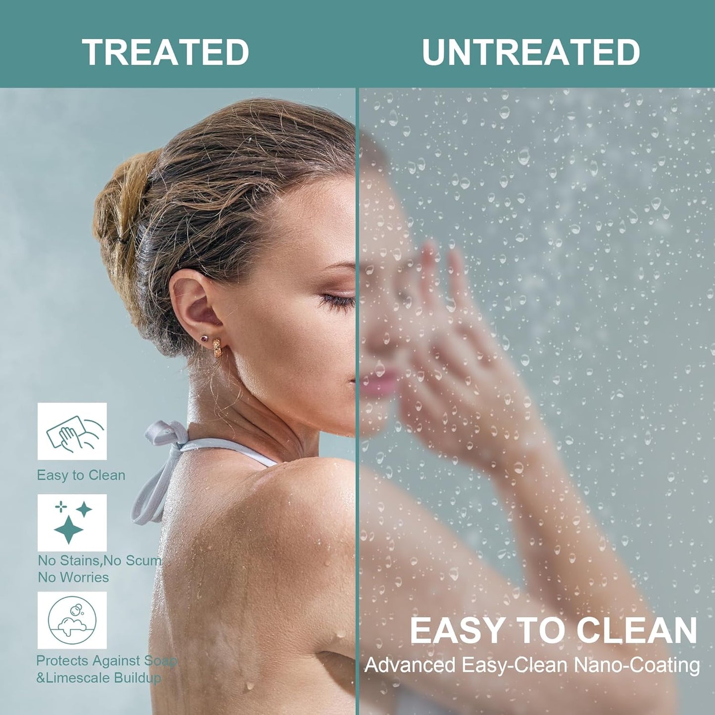Frameless Bathtub Shower Doors 56-60" Width x 59" Height with 5/16" (8mm) Clear Tempered Glass,Silent Soft-Close Design,Brushed Nickel